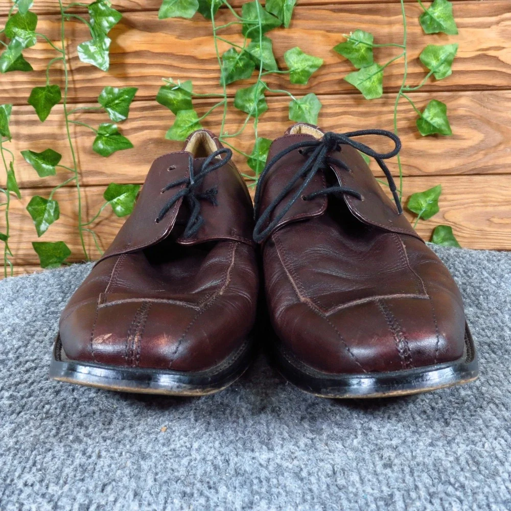 Florsheim Broxton Mens Derby Shoes Size 11.5 D Formal Dress Burgundy Leather